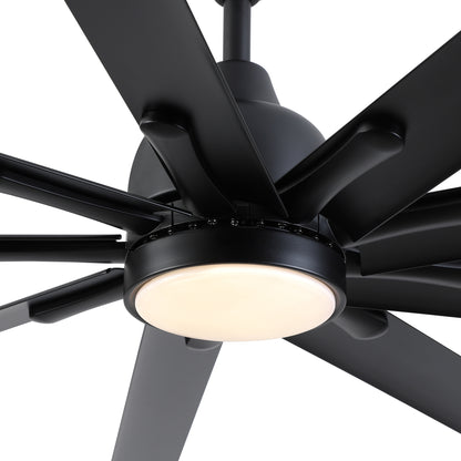 84 In Super Large Black Ceiling Fan with Remote Control