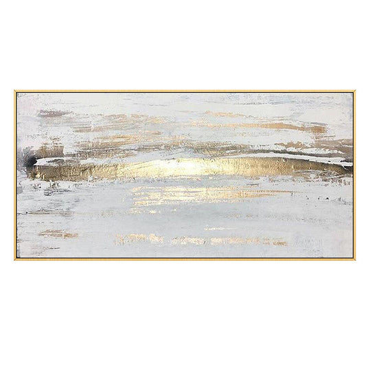 Abstract Gold Foil White Picture Canvas Painting Landscape Wall Pictures Big Posters Prints Fashion Tableaux Living Room Nordic Wall Art Decor