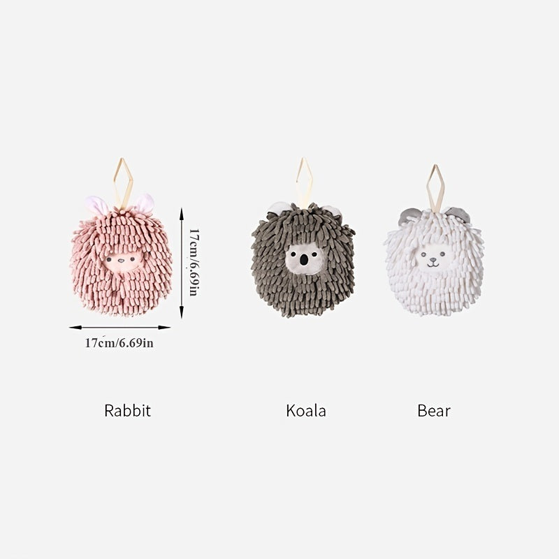 1pc Hand Towel Ball; Cartoon Hanging Towel; Quick Drying; Kitchen And Bathroom; Chenille Lovely Rag; Thickened Towel 6.69"×6.69" Home Decor by Design