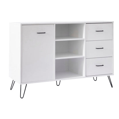 49 Inch Sideboard Buffet Console Cabinet with 3 Drawers, White Home Decor by Design