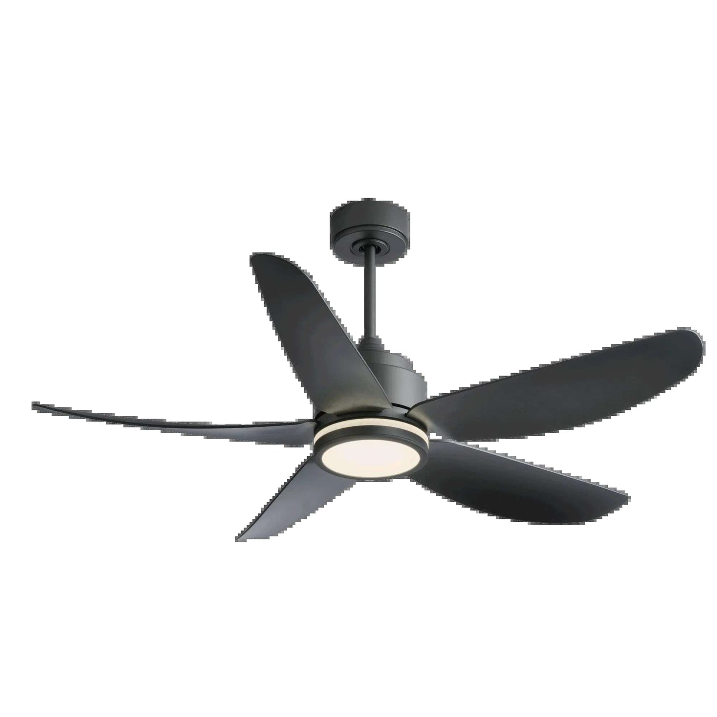 52 In Ceiling Fan Lighting with Coffee Silver ABS Blade, Remote Control Home Decor by Design