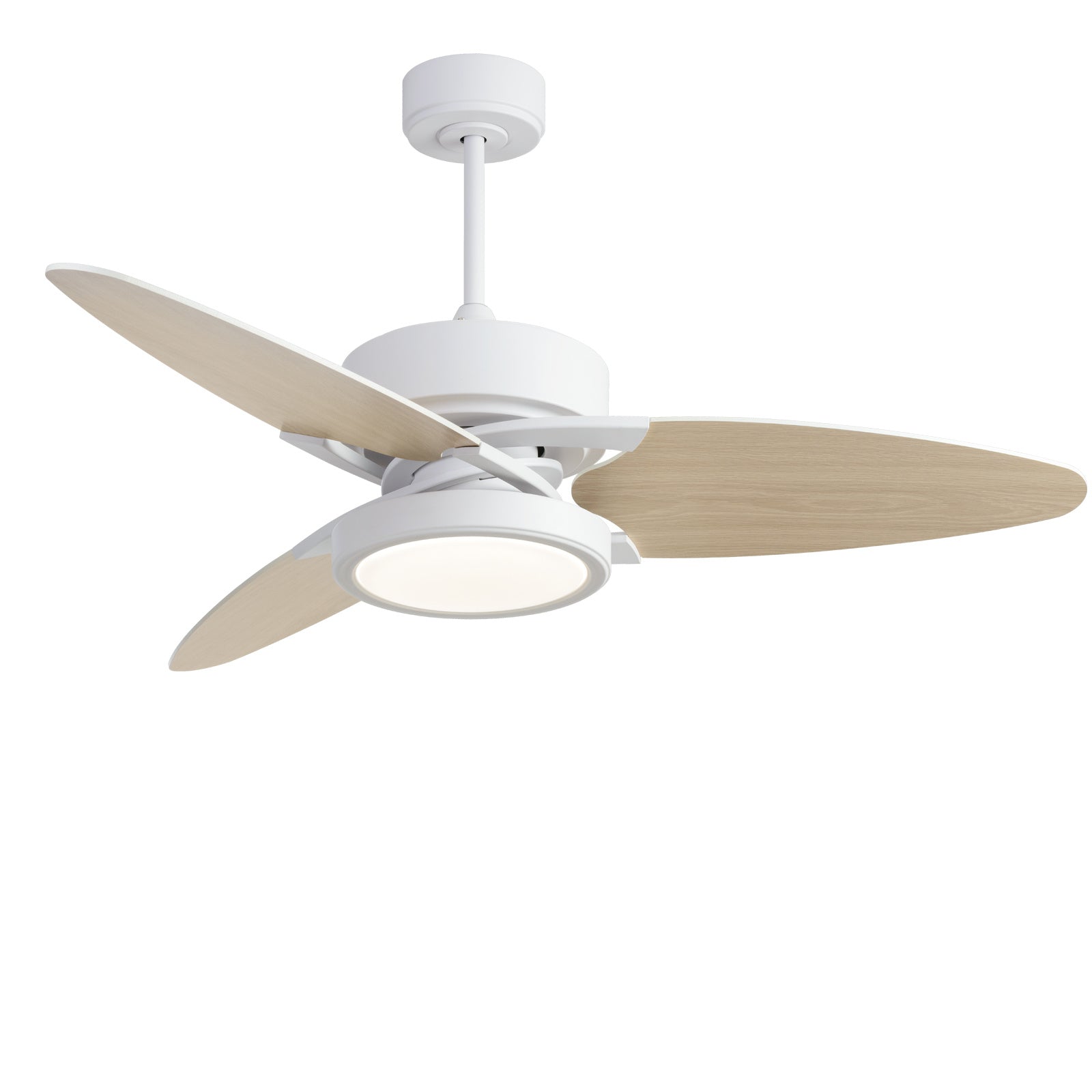 52 In Light wood Ceiling Fan Lighting with Remote Control Home Decor by Design