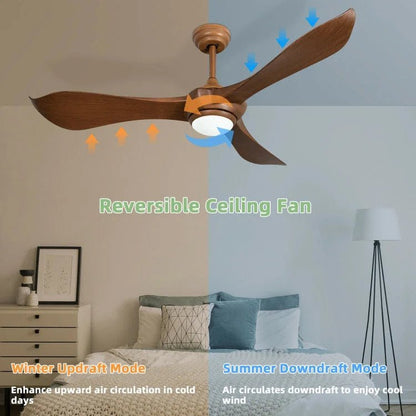 52 Inch Ceiling Fan with Light Reversible DC Motor Home Decor by Design