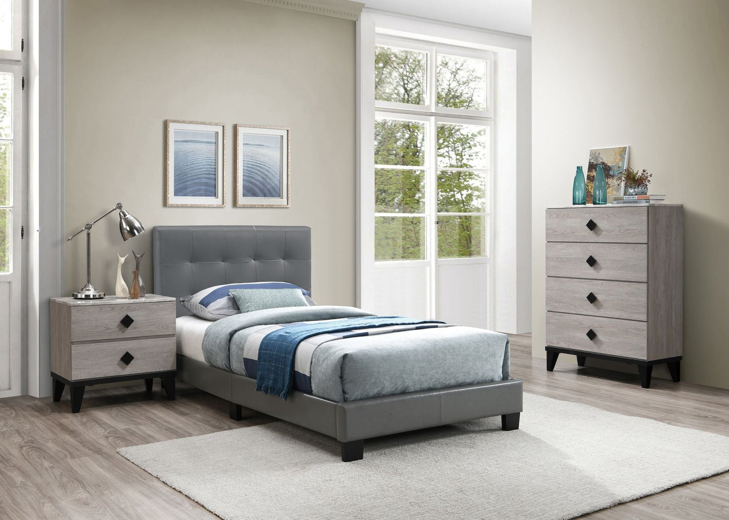 Bedroom Furniture Contemporary Look Cream Color Home Decor by Design