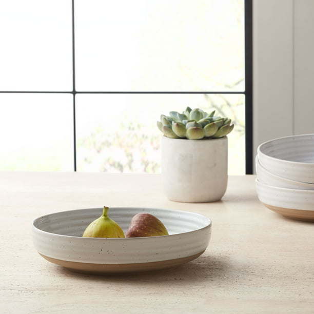 Better Homes & Gardens Abbott Stoneware Dinner Bowl, White Speckled Home Decor by Design