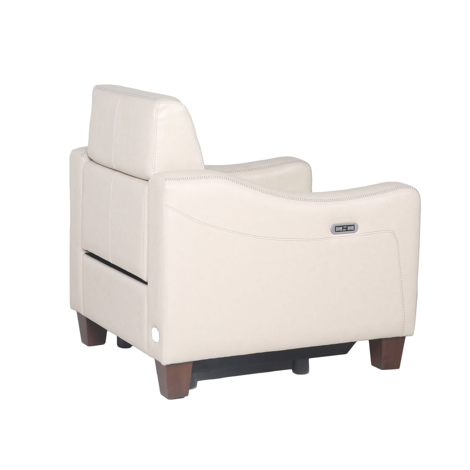 Dual-Power Recliner: Transitional Design, Top Grain Leather, Wall-Saver Mechanism, Comfort in Ivory Home Decor by Design
