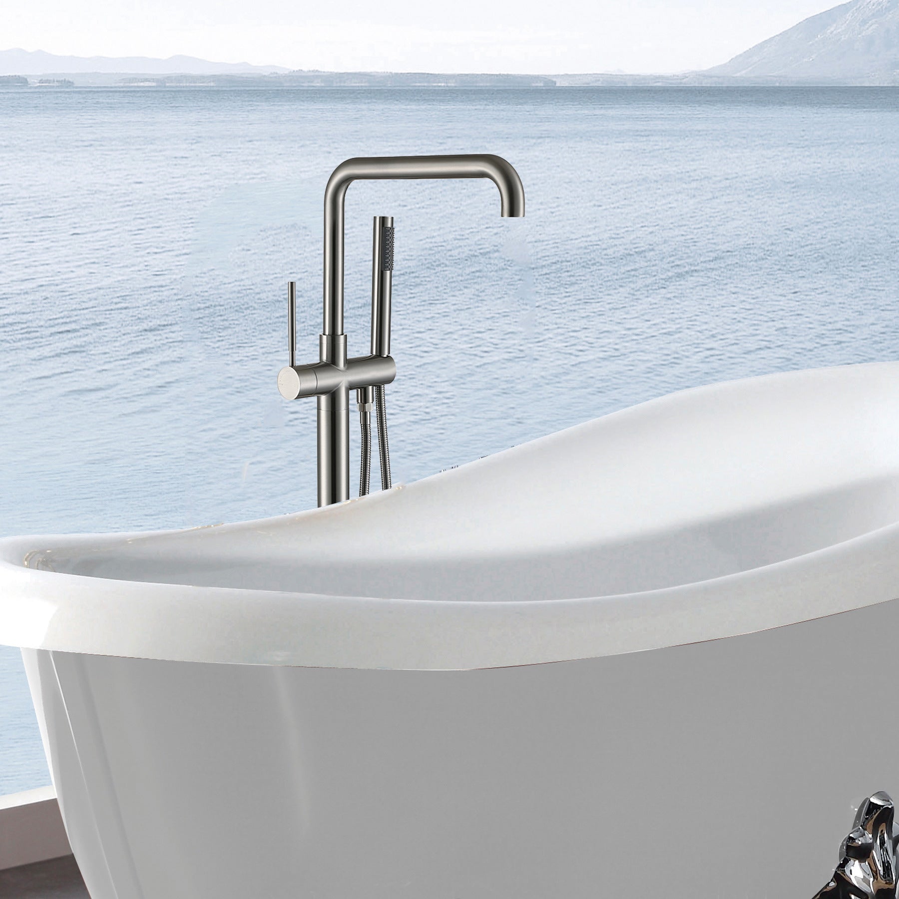 Freestanding Bathtub Faucet with Hand Shower Home Decor by Design