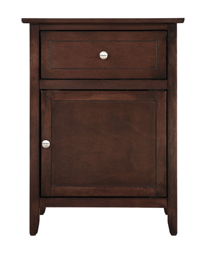 Glory Furniture Izzy G1412-N-25 1 Drawer /1 Door Nightstand , Cappuccino Home Decor by Design