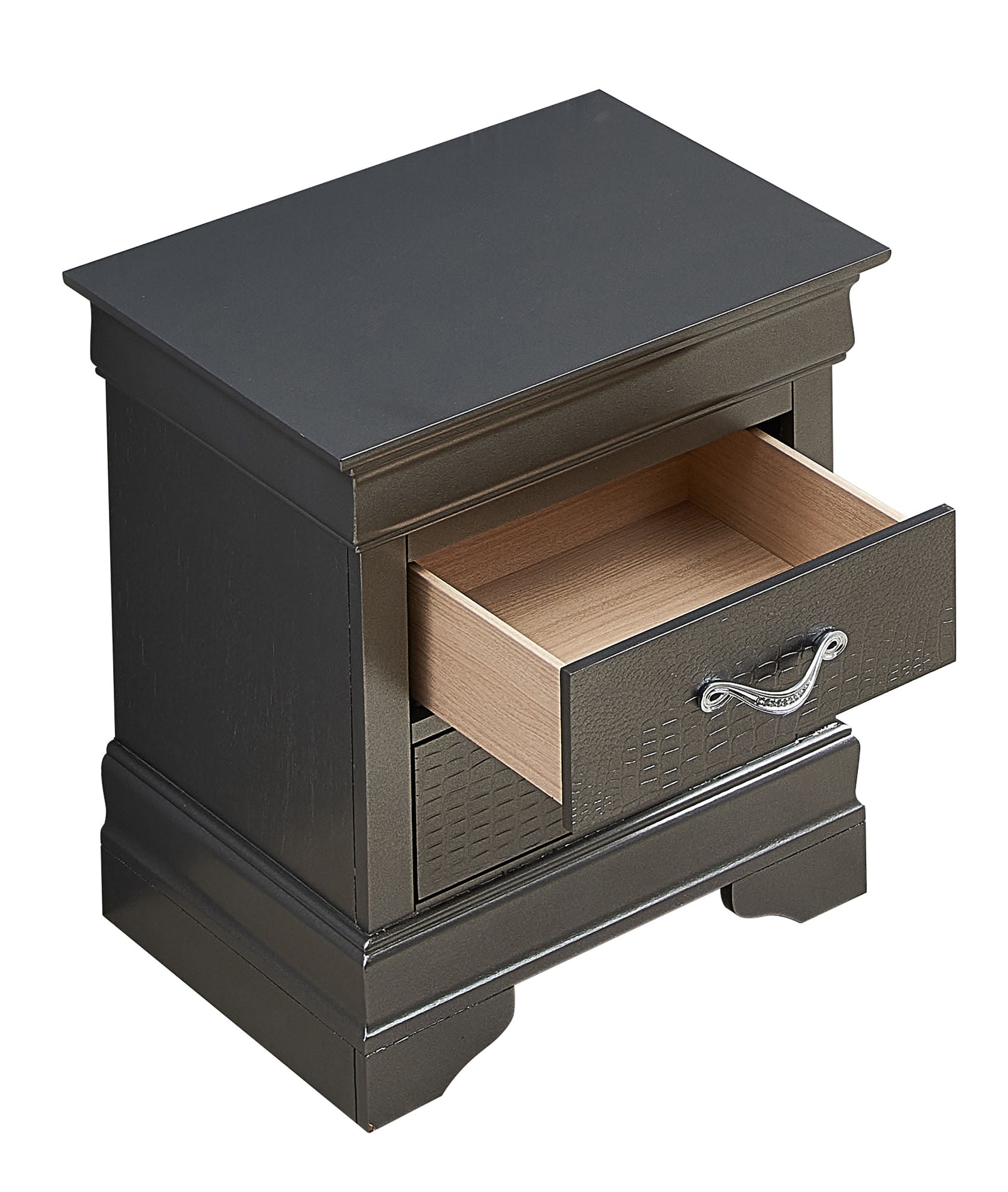 Glory Furniture Lorana G6502-N Nightstand , Metalic Black Home Decor by Design