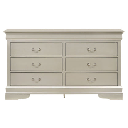 Glory Furniture LouisPhillipe G02103-D Dresser , Silver Champagne Home Decor by Design