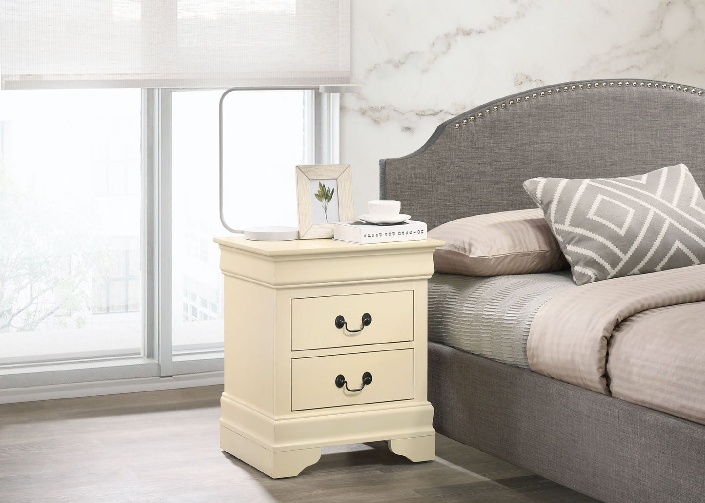 Glory Furniture LouisPhillipe G02175-N Nightstand , Beige Home Decor by Design