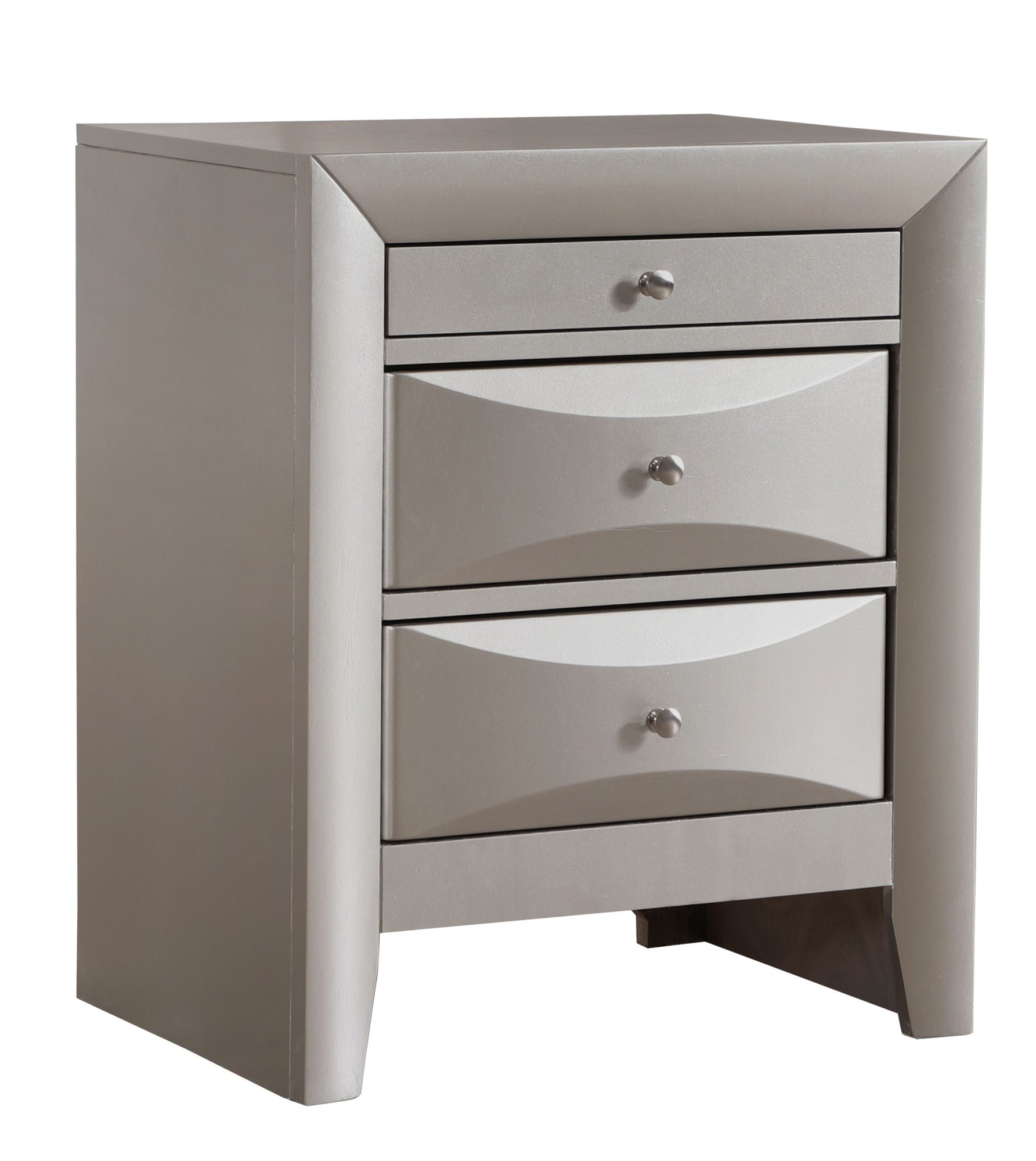 Glory Furniture Marilla G1503-N Nightstand , Silver Champagne Home Decor by Design