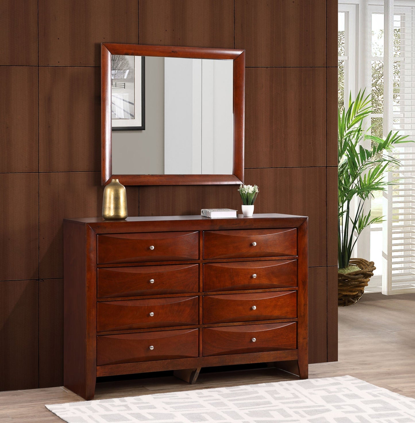 Glory Furniture Marilla G1550-M Mirror , Cherry Home Decor by Design