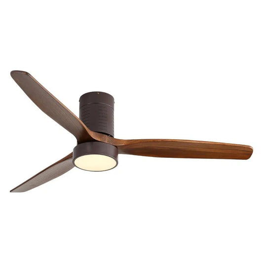 Indoor Low Profile Ceiling Fan with LED Light and Remote Control Home Decor by Design
