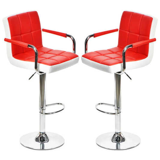 Jinsi Nan Bar stools : 360 Rotating Bar Stool with Armrest, Free-Lift Counter Height Bar Stool for Bar and Home Bars, bar stools Set of 2(red bar stools) Home Decor by Design