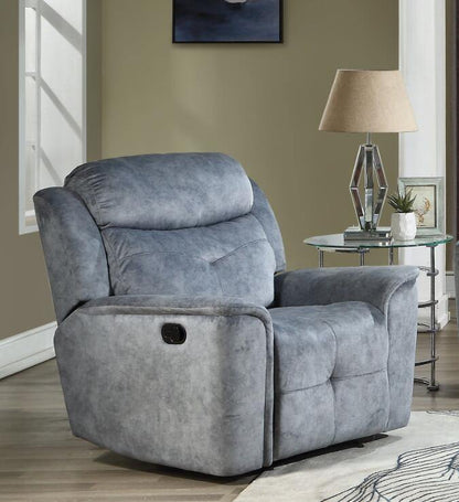 Mariana Recliner; Silver Gray Fabric Home Decor by Design