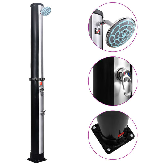 Outdoor Solar Shower with Shower Head and Faucet 10.6 gal Home Decor by Design