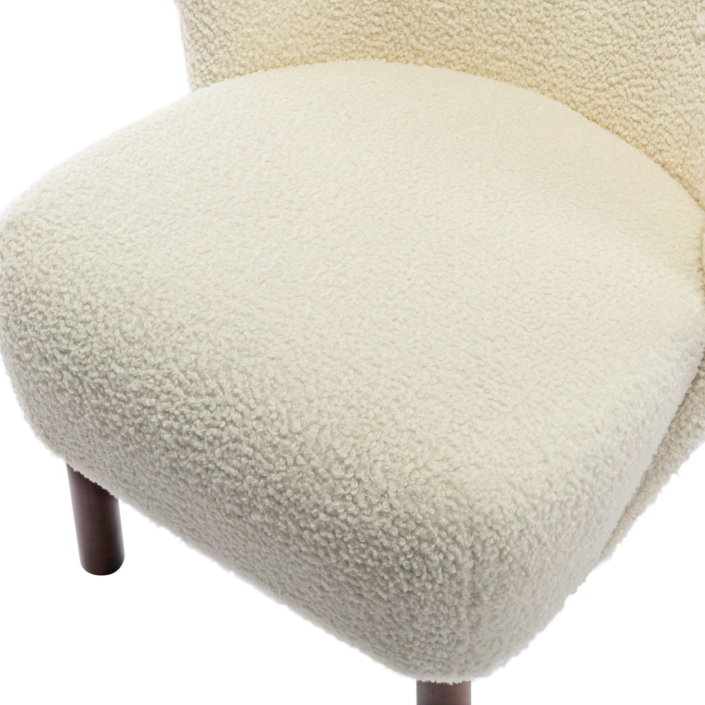 Tufted Side Chair with Solid Wood Legs for Living Room Bedroom Home Decor by Design