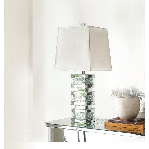 ACME Nysa Table Lamp in Mirrored & Faux Crystals 40217