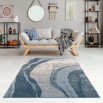 Abstract Wave Area Rug