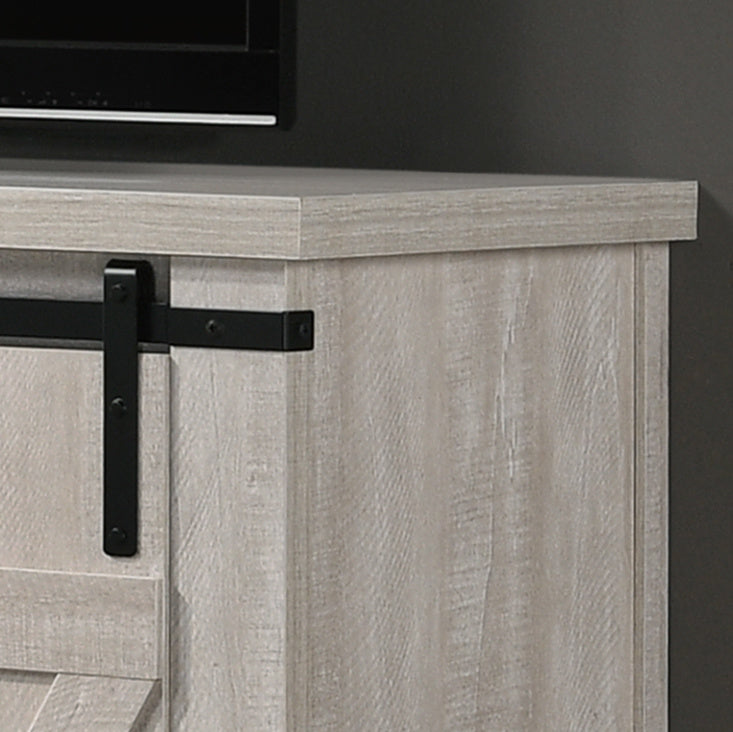 Asher Dusty Gray 54" Wide TV Stand with Sliding Doors