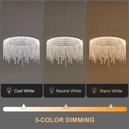 Fancy hanging ceiling lamps luxury modern pendant light crystal chandelier