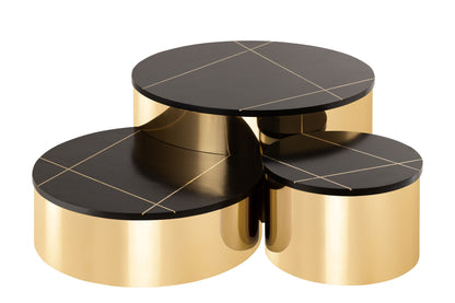 Modern Style 3PC CT805-3 Coffee Table Set in Gold