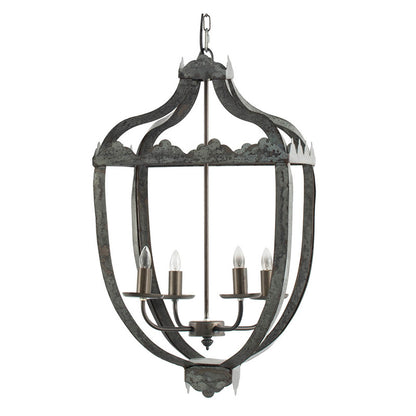 4 - Light Metal Chandelier, Hanging Light Fixture with Adjustable Chain for Kitchen Dining Room Foyer Entryway, Bulb Not Included