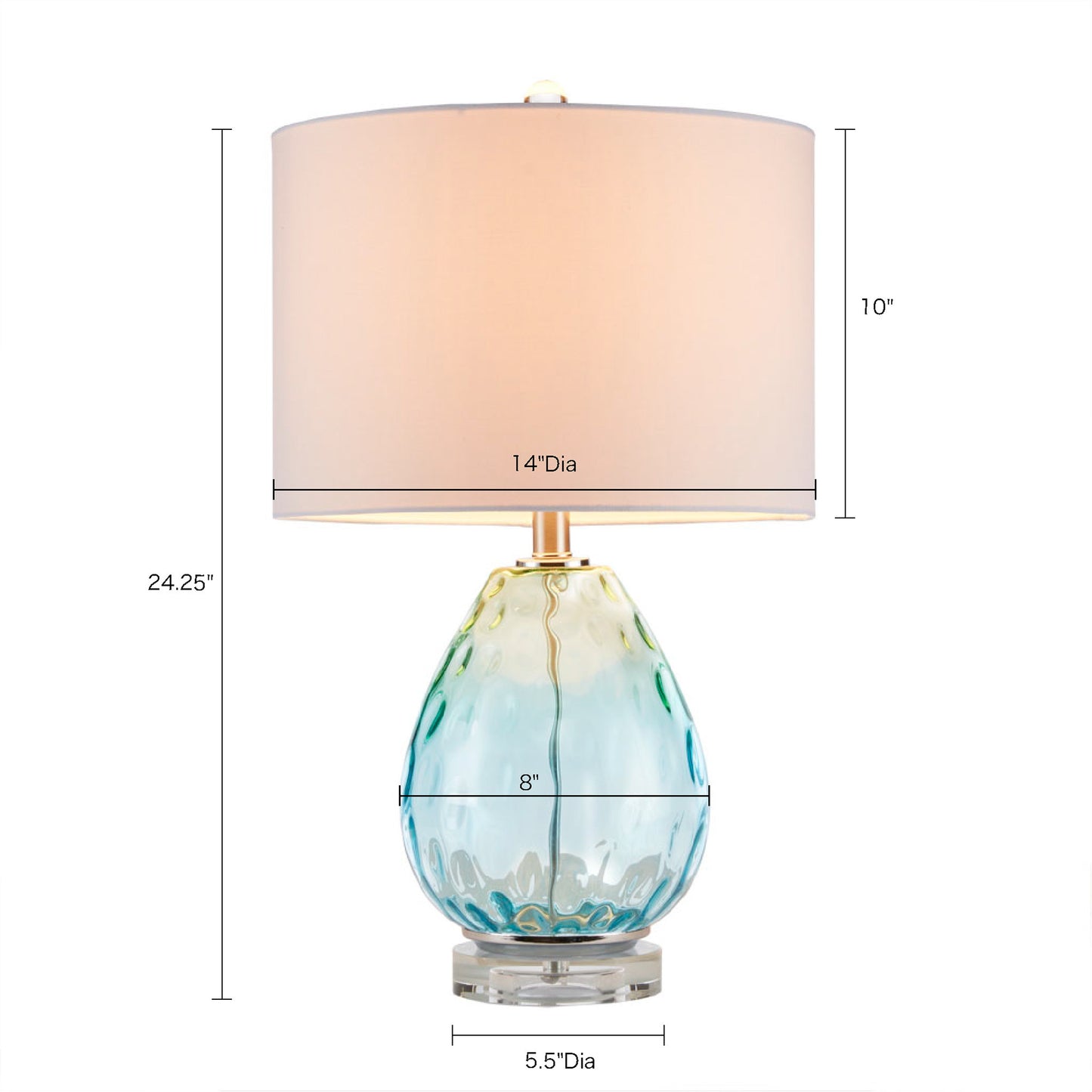 Ombre Glass Table Lamp