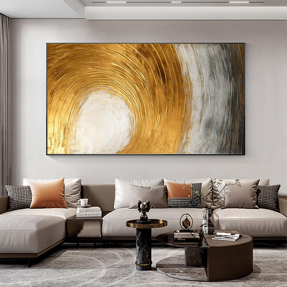 Hand Painted Oil Painting Abstract Gold Texture Oil Painting on Canvas Original Minimalist Art Golden Decor Custom Painting Living Room Home Decor