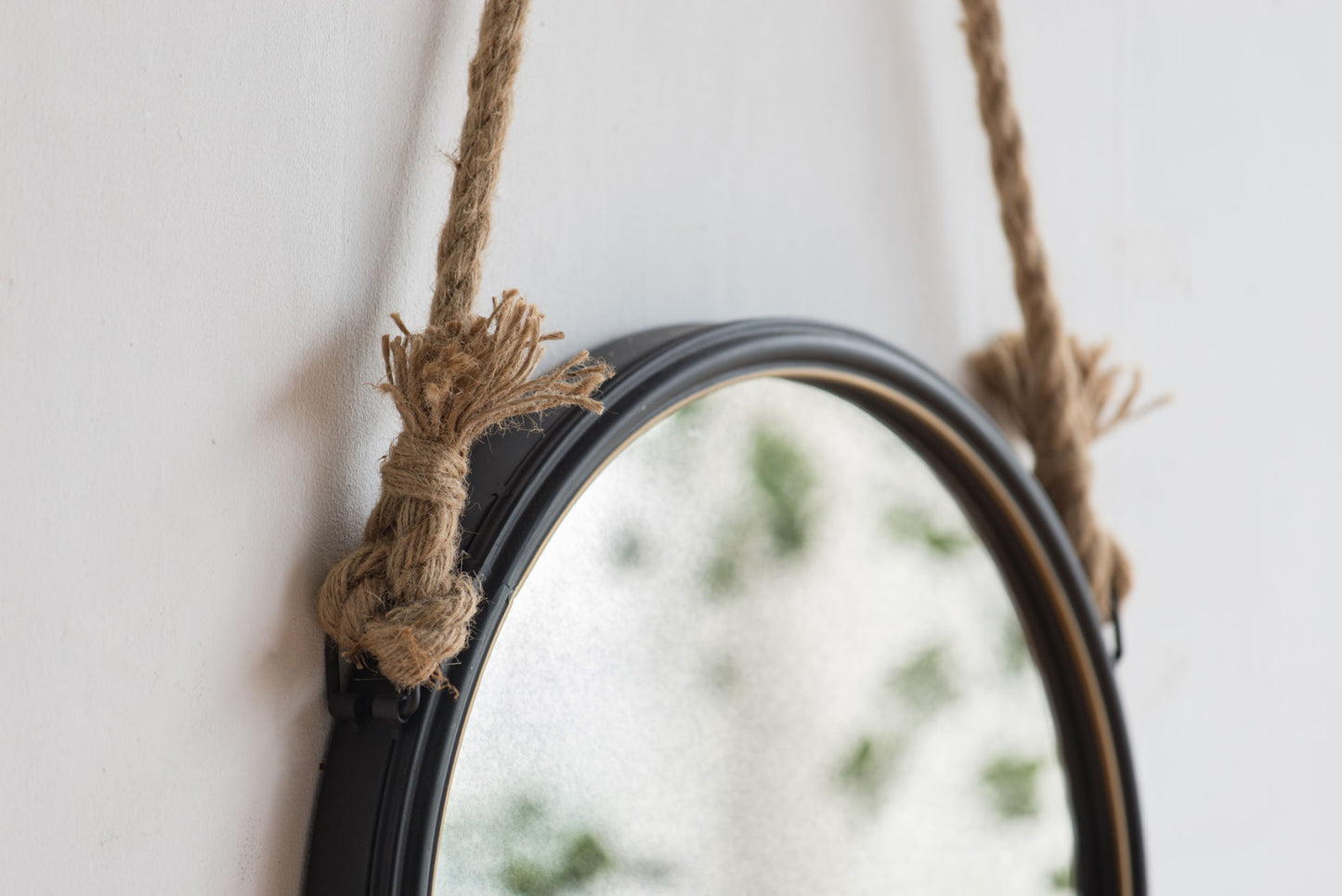 19.5" in Handsome Cleveland Mirror with Rope Strap Contemporary Design