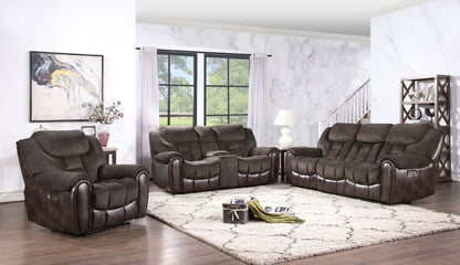 Transitional Dual-Power Leather Loveseat - Reclining Seats, Top Grain Leather, High-Leg Design - Compact and Comfortable