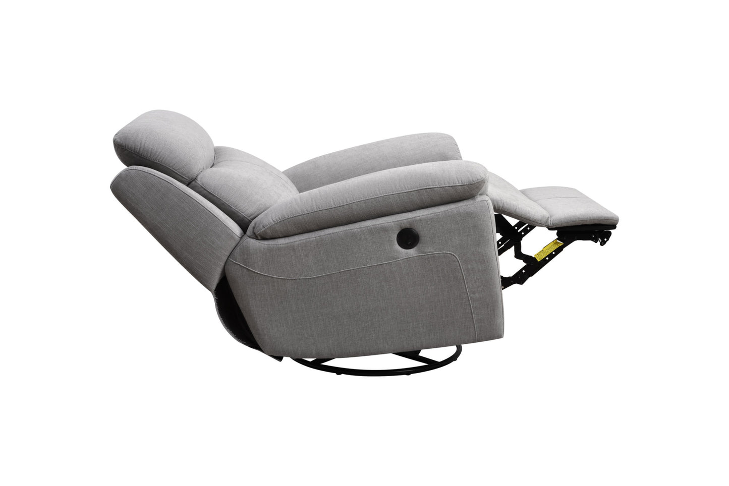 Electric Power Swivel Glider Rocker Recliner Chair with USB Charge Port - Light Grey