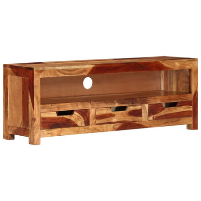 TV Cabinet 43.3"x11.8"x15.7" Solid Wood Acacia