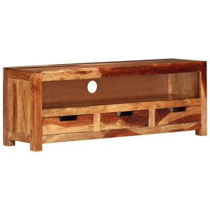 TV Cabinet 43.3"x11.8"x15.7" Solid Wood Acacia