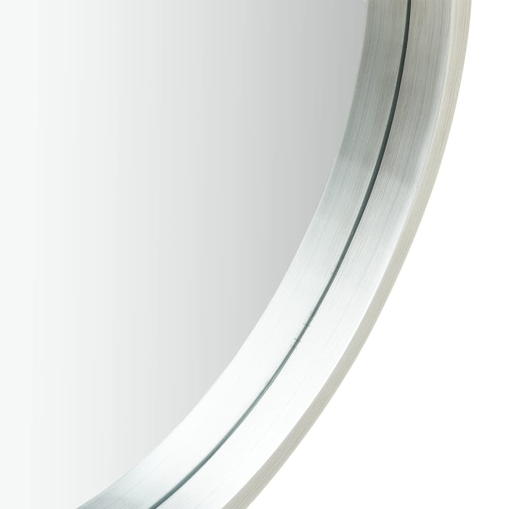 Wall Mirror with Strap 16.7" Silver