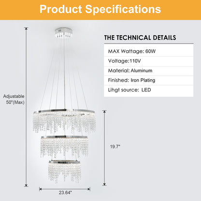 Fancy hanging ceiling lamps luxury modern pendant light crystal chandelier