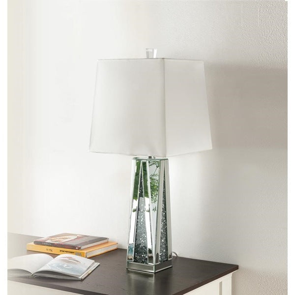 ACME Noralie Table Lamp in Mirrored & Faux Diamonds 40218