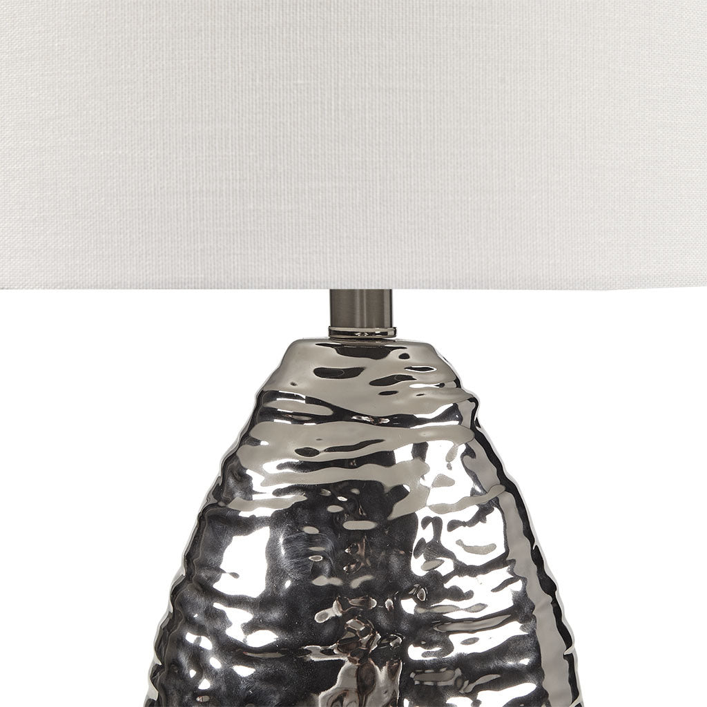 Oval Textured Ceramic Table Lamp