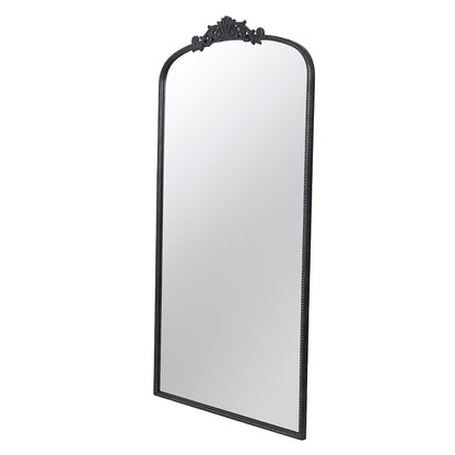 66" x 36" Full Length Mirror, Arched Mirror Hanging or Leaning Against Wall, Large Black Mirror for Living Room