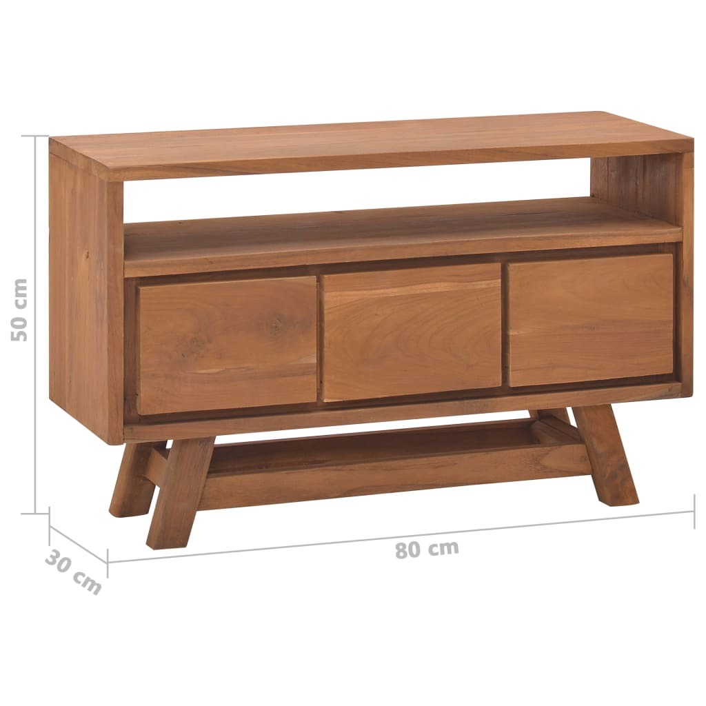 TV Cabinet 31.5"x11.8"x19.7" Solid Teak Wood