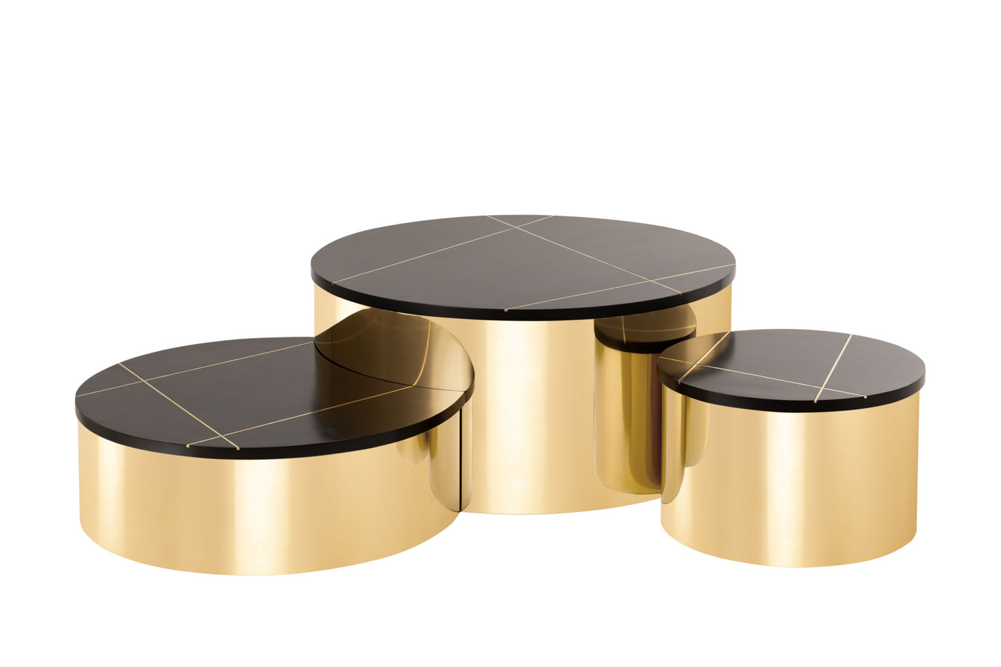 Modern Style 3PC CT805-3 Coffee Table Set in Gold